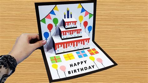 DIY Pop Up Cake Card - Easy Birthday Card - GREETING cards for Birthday ...