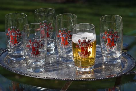 Vintage Beck's Beer Glasses, Set of 4, Vintage Optic glass Beer glasses ...