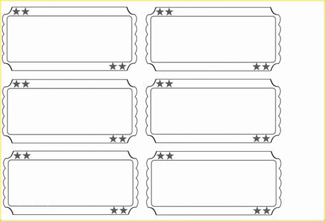 Printable Blank Raffle Ticket Template Free