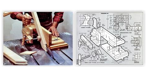 Table Saw Tenon Jig Plans • WoodArchivist