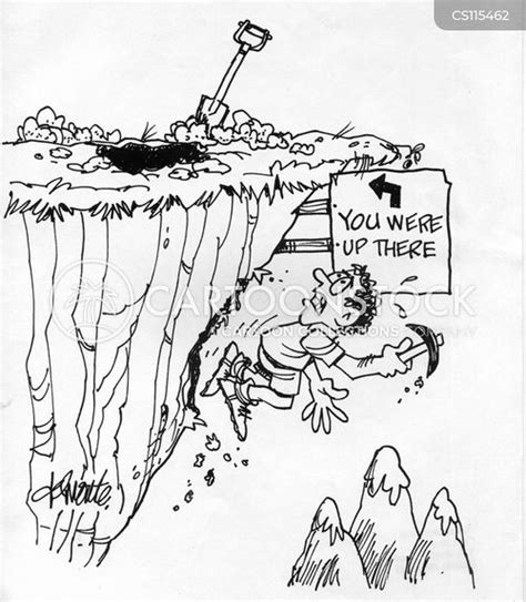 Falling Off A Cliff Cartoons and Comics - funny pictures from CartoonStock