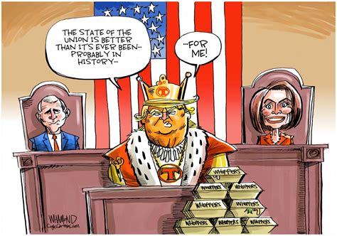 Cartoons: Pelosi shreds Trump's State of the Union speech