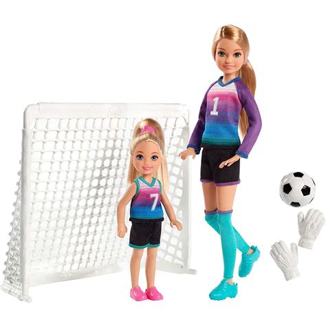 Barbie Team Stacie Doll & Chelsea Doll Soccer Playset - Walmart.com ...