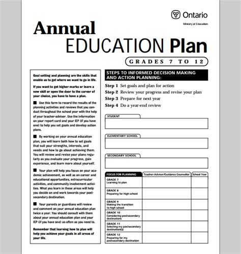 Plan Template for Education, Sample of Education Plan Template | Sample ...