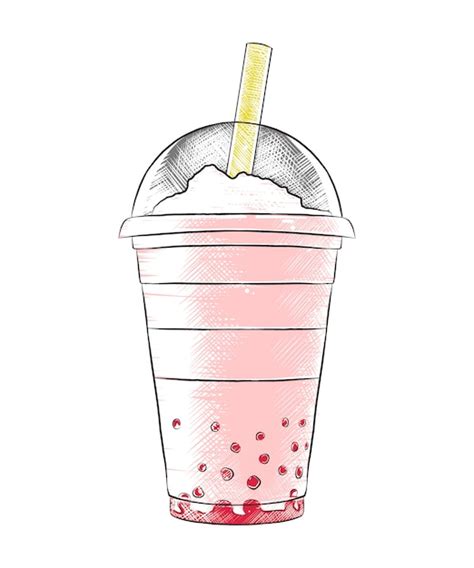 Premium Vector | Hand drawn sketch of summer milkshake