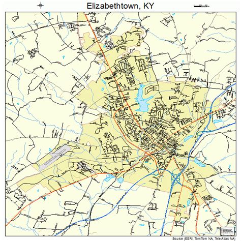 Elizabethtown Kentucky Street Map 2124274