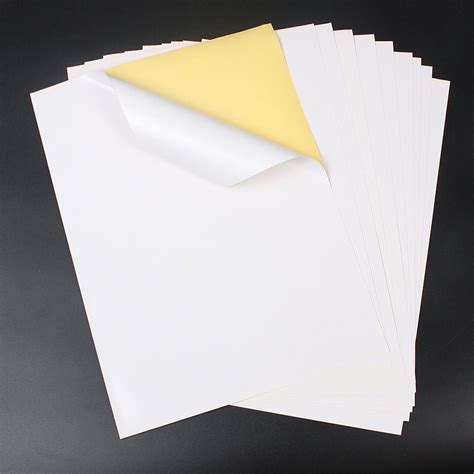 100 A4 White Self Adhesive Sticker Paper Sheet Address Labels NEW UK