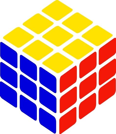 Rubik's Cube Simple clip art Free vector in Open office drawing svg ...