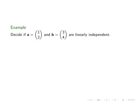 Lesson 12: Linear Independence