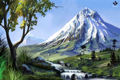 Digital Painting Fantasy Landscape at PaintingValley.com | Explore ...