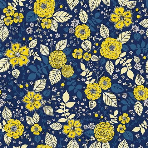 Blue and Yellow Floral Wallpapers - Top Free Blue and Yellow Floral ...