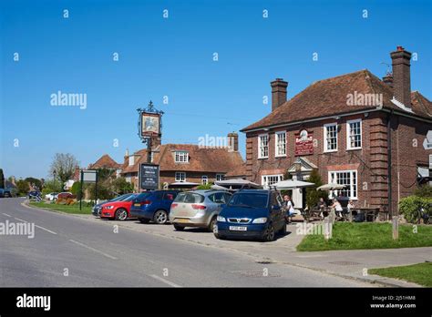 The main street at the village of Appledore, Kent, South East England ...