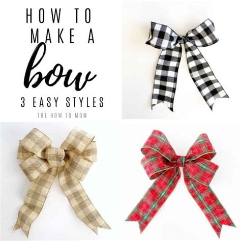 How to Make a Bow for a Wreath – Easy! – The How To Mom