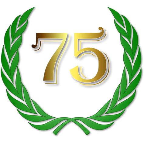 75 year anniversary logotype | Free SVG