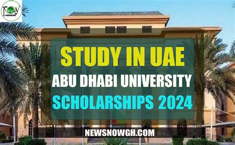 Study In UAE: Abu Dhabi University Scholarships 2024