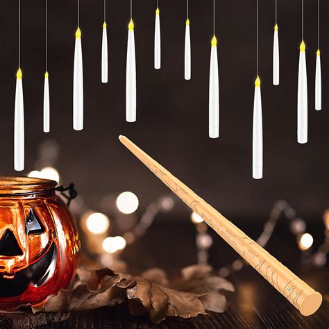 Amazon.com: Halloween Decorations, Floating Candles with Wand, Magic ...