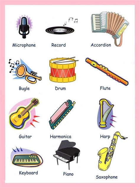 Learn English Vocabulary through Pictures: Musical Instruments | Learn ...