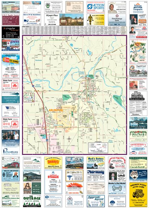 Arlington tourist map - arlington washington • mappery