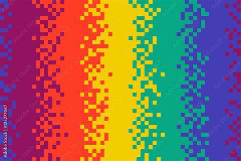 Pixel rainbow background Seamless pattern Stock Vector | Adobe Stock