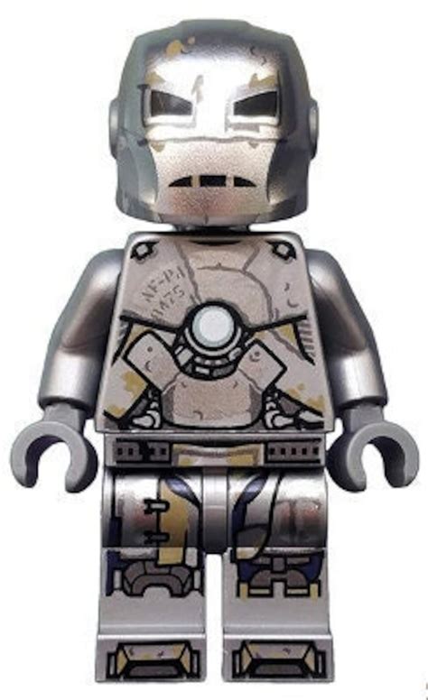 Lego MINIFIGURE Marvel Super Hero Iron Man Mark 1 Armor Trans-clear ...