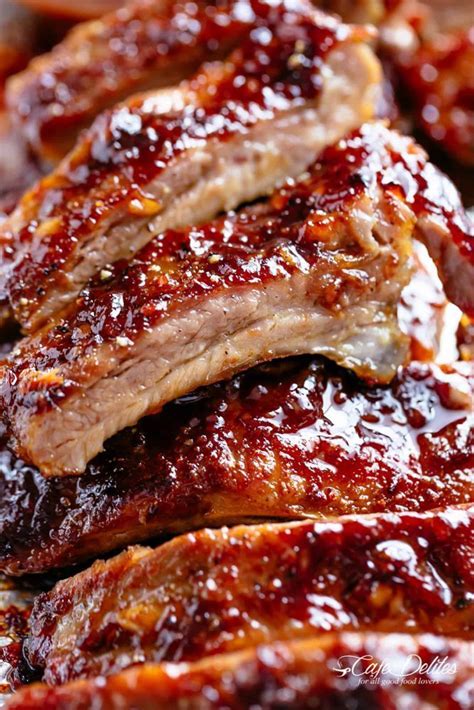 Juicy Barbecue Ribs within the oven | cafedelites.com #ribsinove ...