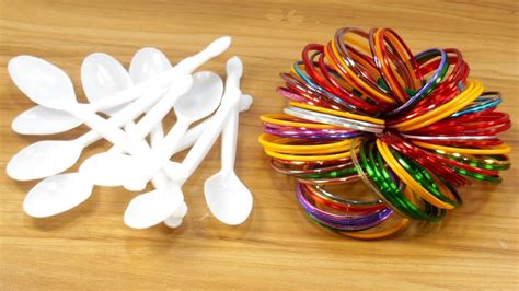 DIY Plastic spoon & old bangles craft idea | best out of waste ...