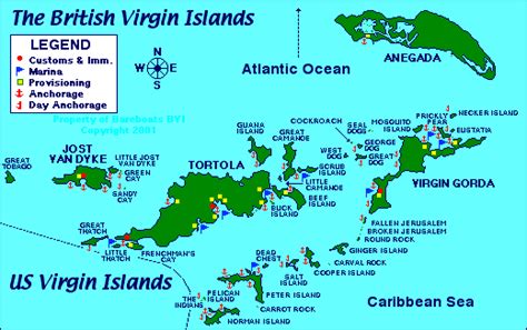 ISLAS VÍRGENES BRITÁNICAS - MAPAS GEOGRÁFICOS DE ISLAS VÍRGENES BRITÁNICAS