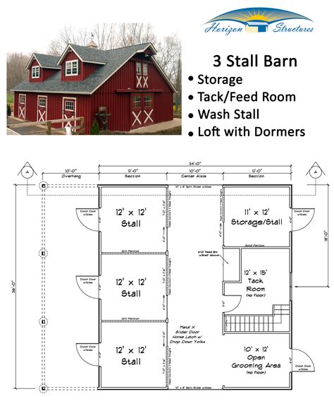 34x36 Modular Horse Barn starting at about $50k. Fully customizable ...