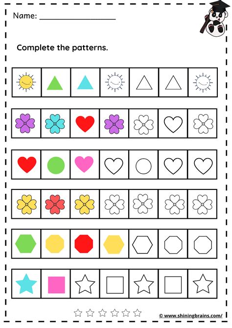 Pattern Worksheets - Free Pattern Recognition Worksheets