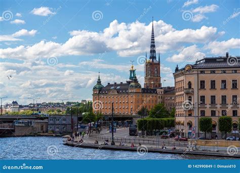 Gamla Stan Old Town at Night in Stockholm, Sweden Editorial Stock Image ...