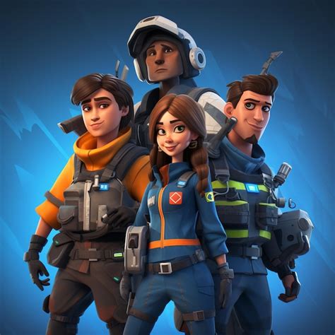 Premium AI Image | Rescue team cartoon characters