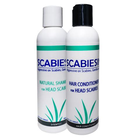 Anti-Scabies Medicated Shampoo and Hair Conditioner for Itchy Scalp ...