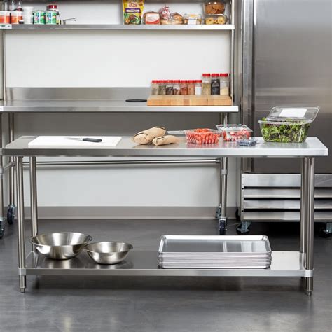 24" x 60" Stainless Steel Work Table With Undershelf in Stainless Steel ...