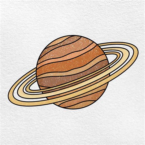 How to Draw Saturn - HelloArtsy