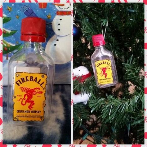 Make a mini Fireball bottle into a Christmas tree ornament. | Christmas ...