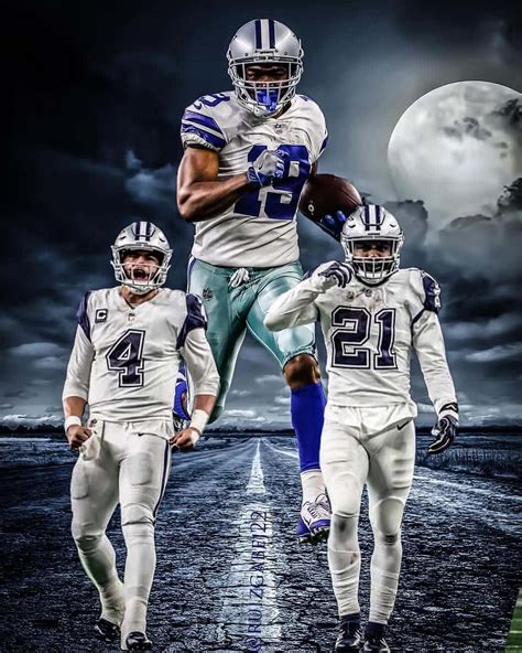 Ladda ner Dallascowboys-stjärnorna Amari Cooper Och Ezekiel Elliott Är ...