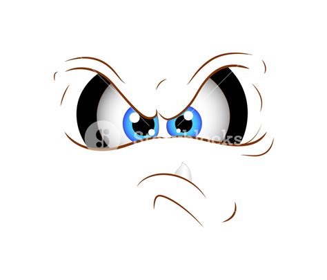 Angry Cartoon Vector Face Royalty-Free Stock Image - Storyblocks