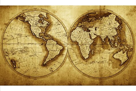 Antique World Map – Print A Wallpaper