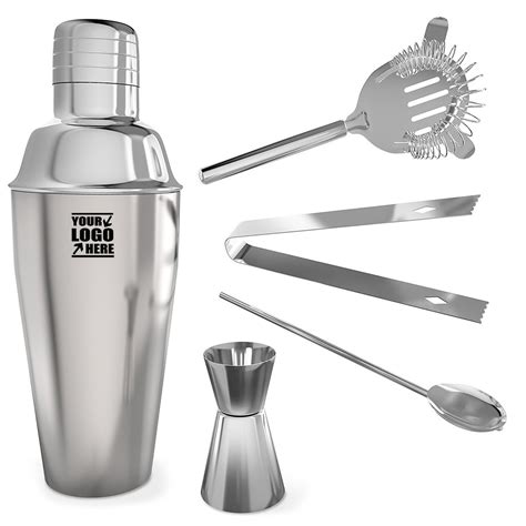 5 Piece Cocktail Shaker Set – Geo Promos