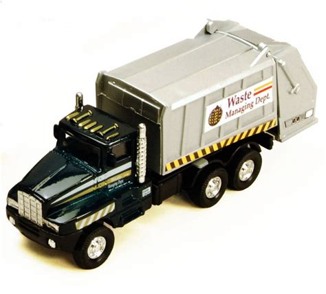 Garbage Truck, Metallic Green - Showcasts 9911DG - 6 Inch Scale Diecast ...