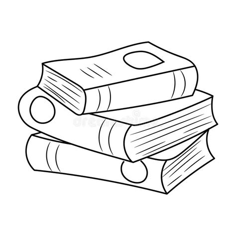 Stack Books Clipart Black White Stock Illustrations – 74 Stack Books ...