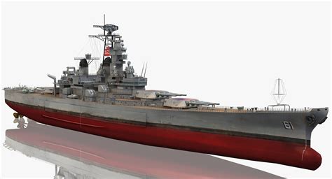 Uss iowa bb-61 3D model - TurboSquid 1313791