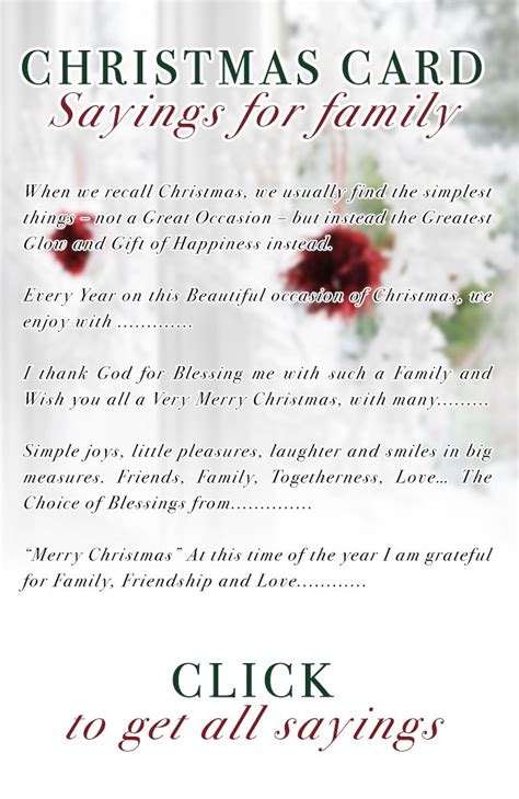 Christmas Card Sayings for Family | Christmas card sayings, Christmas ...