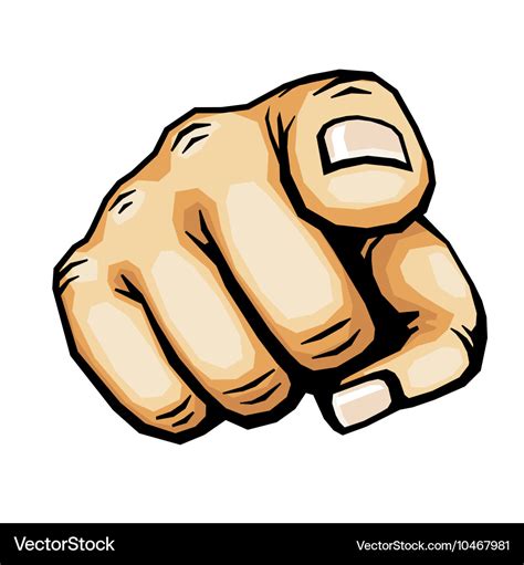 Hand pointing finger Royalty Free Vector Image