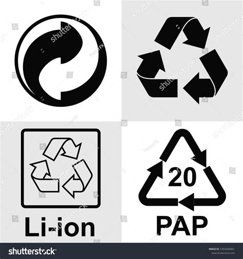 Recycling-Symbol. Es bedeutet, dass Kunststoff, Papier,: Stock ...