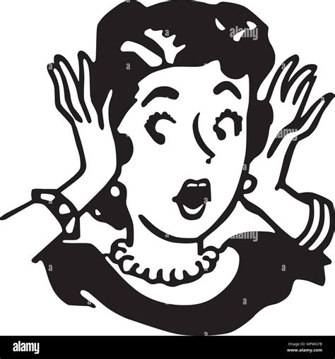 Oh My Gosh - Retro Clipart Illustration Stock Vector Image & Art - Alamy