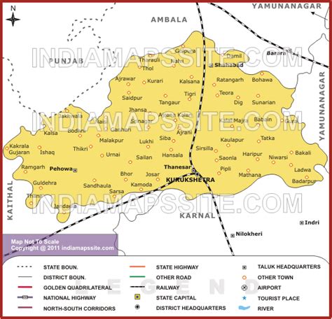 Tehsil Map of District Kurukshetra