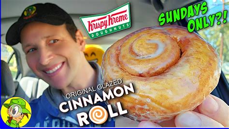 Krispy Kreme® ORIGINAL GLAZED® CINNAMON ROLL Review 🍩🌀 Sundays Only?! 🤔 ...