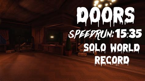 Roblox DOORS Speedrun 15:35 Solo - YouTube