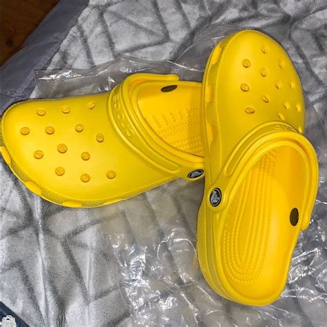 Yellow crocs in 2024 | Yellow crocs, Custom shoes diy, Crocs shoes